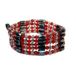  Magnetic Wrap Necklace/Bracelet   Red 36 Inches in Length 