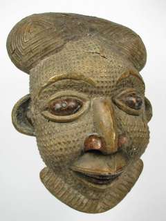 GothamGallery Fine African Art   Cameroon Bamileke Mask Metal 