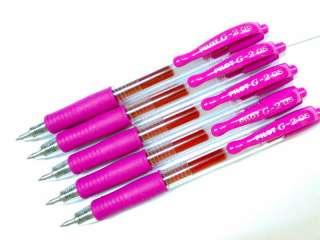 12 pilot G 2 0.5mm extra fine roller gel pen pink ink  