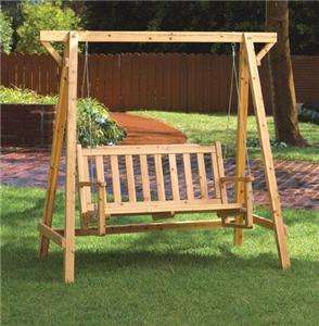 Rustic Porch Patio Furniture Garden Bench Swing Wood New  