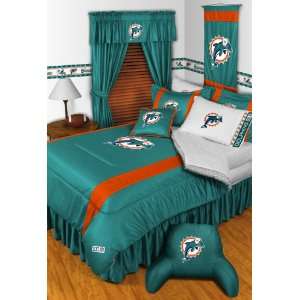 NFL Miami Dolphins Sidelines Twin Comforter  Sports 