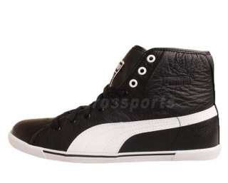 Puma Benecio Mid Leather Black White 2011 Mens Casual Shoes NIB 