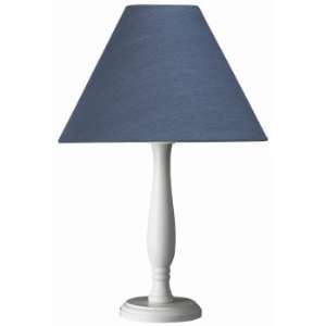  Wood Night Stand Lamp Denim Blue Shade