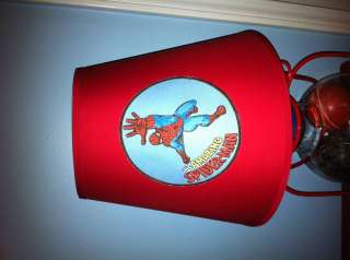 Pottery Barn Kids SPIDERMAN Table Lamp Shade RED  