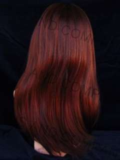 FACE FRAME silky straight WIG RED MIX BLONDE SR  