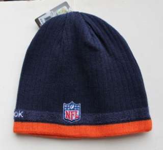 Denver Broncos Team Colors Coachs Short Beanie Cap Hat  