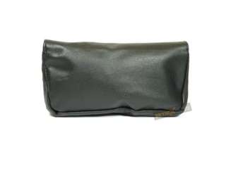 Black Leather Tobacco Pouch rubber lining pocket for Rolling paper 