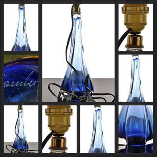 2425/VAL SAINT LAMBERT CRYSTAL GLASS LAMP STAND 1950/60  