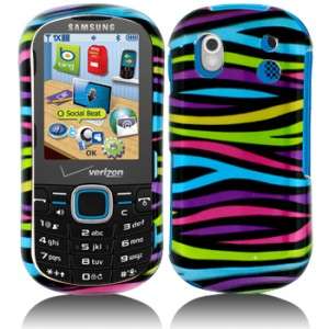 Colorful Zebra Hard Case Snap on Cover for Samsung Intensity II U460