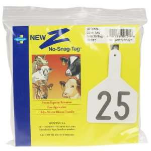   Tag No Snag Ear Tags   Cow Numbered ID Tags   1 25 White