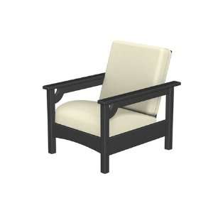  Polywood Recycled Plastic Club Chair Slate Grey Finish 