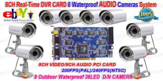   surveillance system 36led 420tv sharp ccd day night outdoor audio