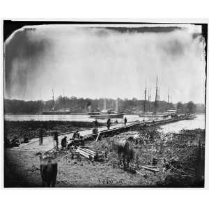  Civil War Reprint James River, Va. Pontoon bridge