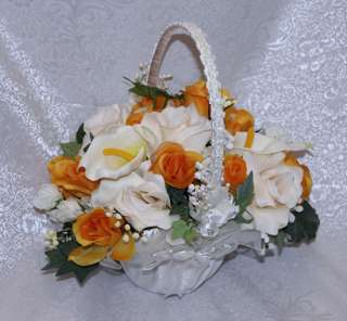   WEDDING SET Cascade Bridal Bouquet Corsages Silk Flowers NEW  