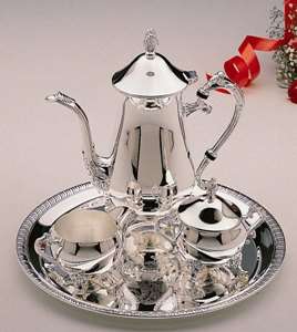 PIECE SILVER PLATED COFFEE / TEA SERVICE SERVING SET  