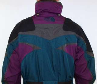   Gray Teal & Purple Gore Tex Ski Hiking Snowboard Jacket Men XL  