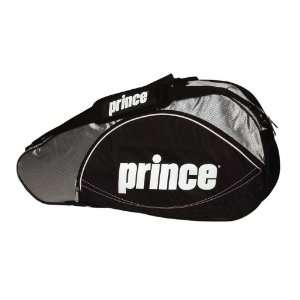  Prince Rally Triple Tennis Racquet Bag   Black/Silver 