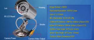 Channel H.264 CCTV DVR& 4 Sony CCD Recorder Cameras