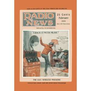  Radio News Crack It with Music 20x30 poster