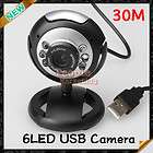 30.0 Mega 30 M USB 6 LED Webcam Web Cam Camera PC Lapto