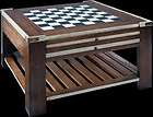 Wooden Multi Game Table Ivory Authentic Models Chess Checkers Dice 