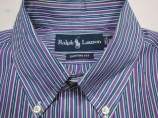RALPH LAUREN Btn Down Stripe Long Sleeve Casual Shirt L  