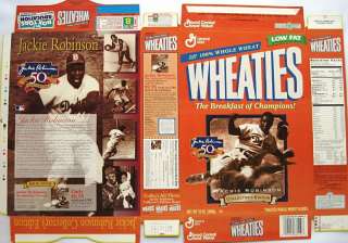 1997 Jackie Robinson s88 Wheaties Cereal Box Flat bp32  