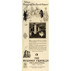  1925 Ad Benjamin Franklin Hotel Restaurant Room 