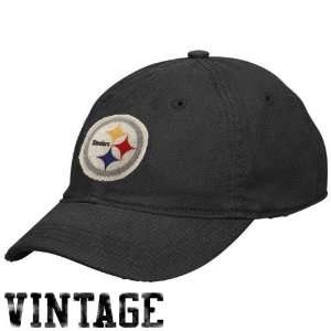   Steelers Ladies Black Short Brim Slouch Vintage Hat