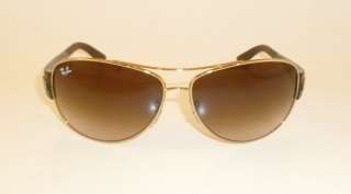   BAN Sunglasses Gold Frame RB 3467 001/13 Gradient Brown Lenses  