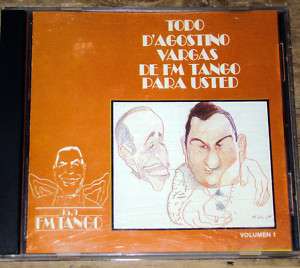 Angel DAGOSTINO VARGAS TODO FM TANGO 1 ARGENTINA CD  
