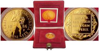 1986 GOLD DUCAT COINS mint display cases w/COA Dutch Netherlands 