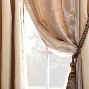  Charmeuse Sheer Curtain Panel Overlay   White, 108 