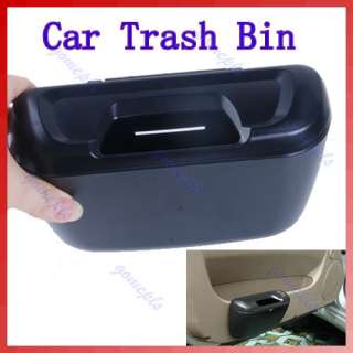   Car Trash Rubbish Can Garbage Dust Case Holder Box Bin Black  