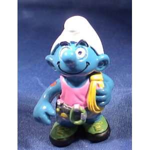  The Smurfs Rock Climber Smurf Pvc Figure: Toys & Games