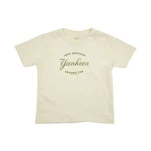   Yankees Toddler Organic Cotton T shirt by Soft as a Grape   Natural 3T