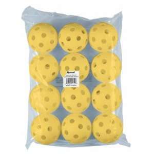 Markwort 12 Perforated Plastic Softballs Pk Of 12 YELLOW 12 (PACKAGE 