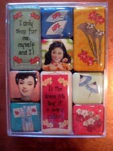 Geisha Girl Fridge Magnets Set 9  