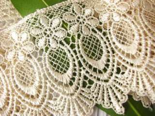   victorian style Venise Lace Trim in beige. it measured about 4 (9 cm