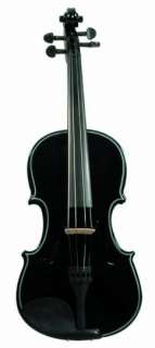 Merano MV200BK 4/4 Full Size Violin with Case   Black  