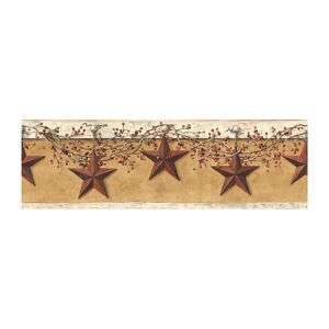 SIMPLY FOLK ART STARS AND BERRIES WALL BORDER HK4663BD  