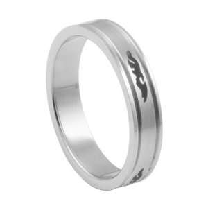  316L stainless steel ring with laser cut design   Width 