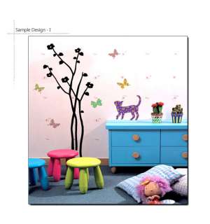 FLORAL BUTTERFLY ★ HOME DECOR MURAL DECAL WALL STICKER  