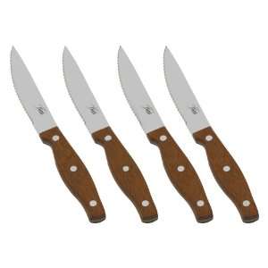  Ekco 4 Piece Wood Handle Steak Knives