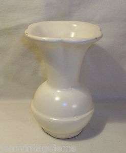 Vintage 1940s SCARCE Rumrill Pottery Matte White Cabinet Vase  