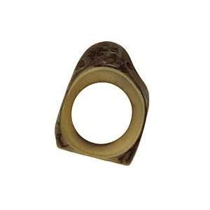  Tagua Nut Olive Open Slice (side drilled) 33 45x24 36mm 