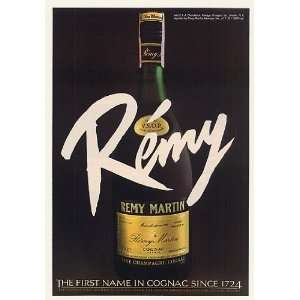  1980 Remy Martin First in Cognac Since 1724 Bottle Print 