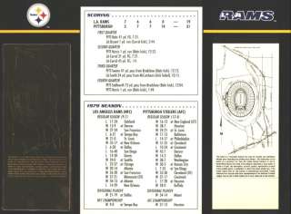 1980 NFL Super Bowl XIV Ticket 22kt Gold Willabee Ward Steelers vs LA 