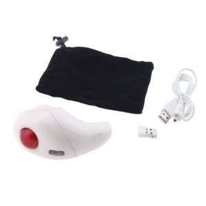  Wireless Hand held Optical Trackball USB Mouse(white) Off 