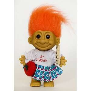  My Lucky A+ TEACHER Troll Doll (Orange Hair): Toys & Games